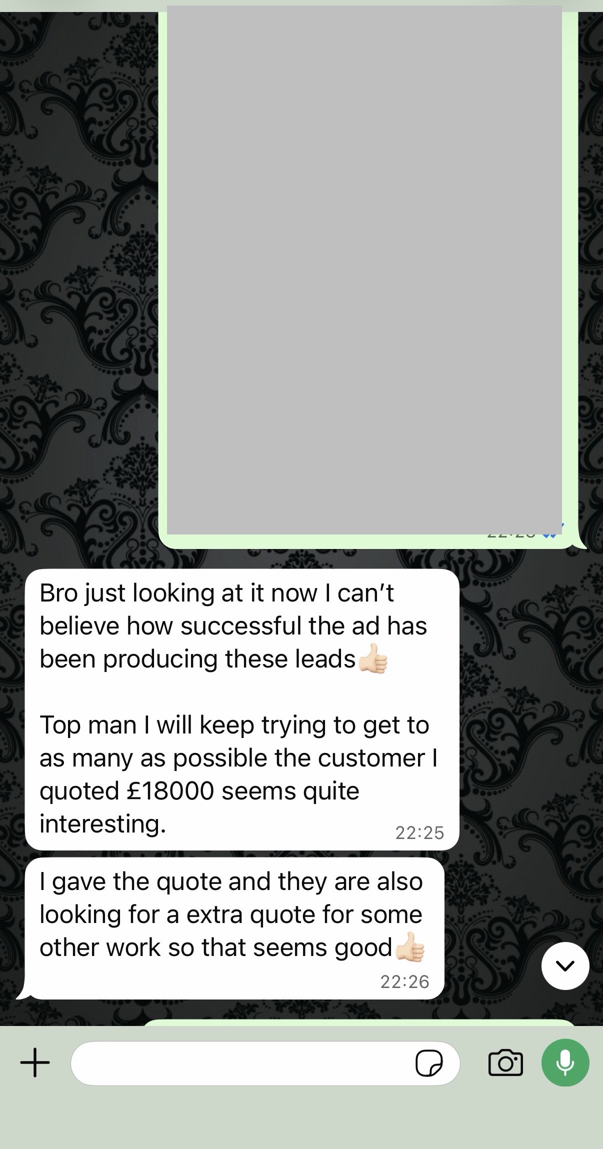Landscaping — client chat